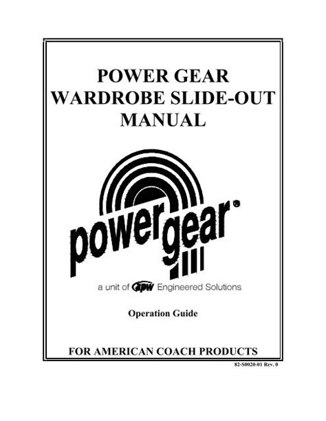 power gear slide out manual